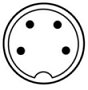 Circular Connectors 4 Pin Line DIN Plug P1148