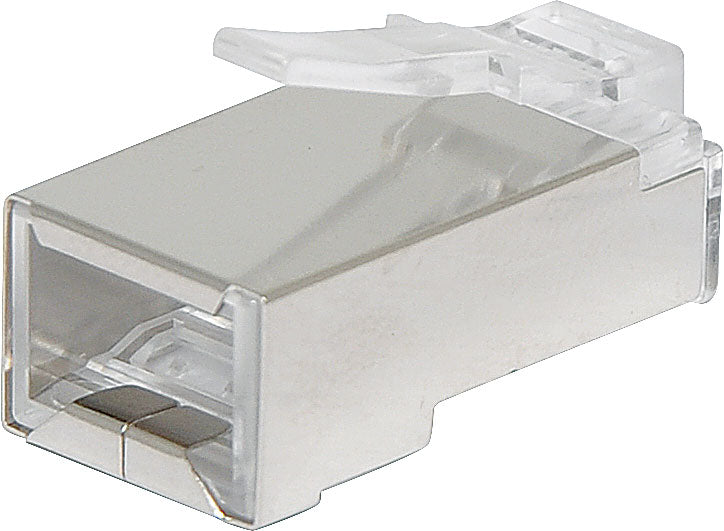 Modular RJ Connector 8P8C Shielded Modular Plug Cat6a Through Hole (Suit Solid Cable) P1394