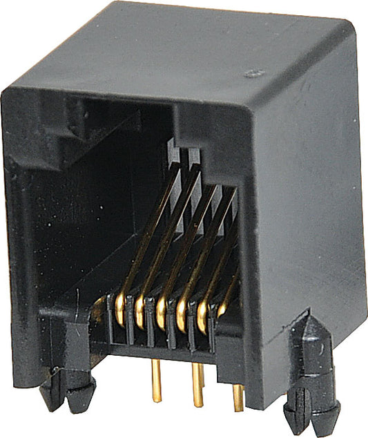 Modular Socket 6P6C RJ12 Low Profile PCB Mount P1425