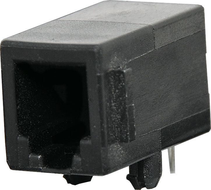 Modular RJ Connector RJ10 4P4C Modular Socket Low Profile Enclosed PCB Mount P1432