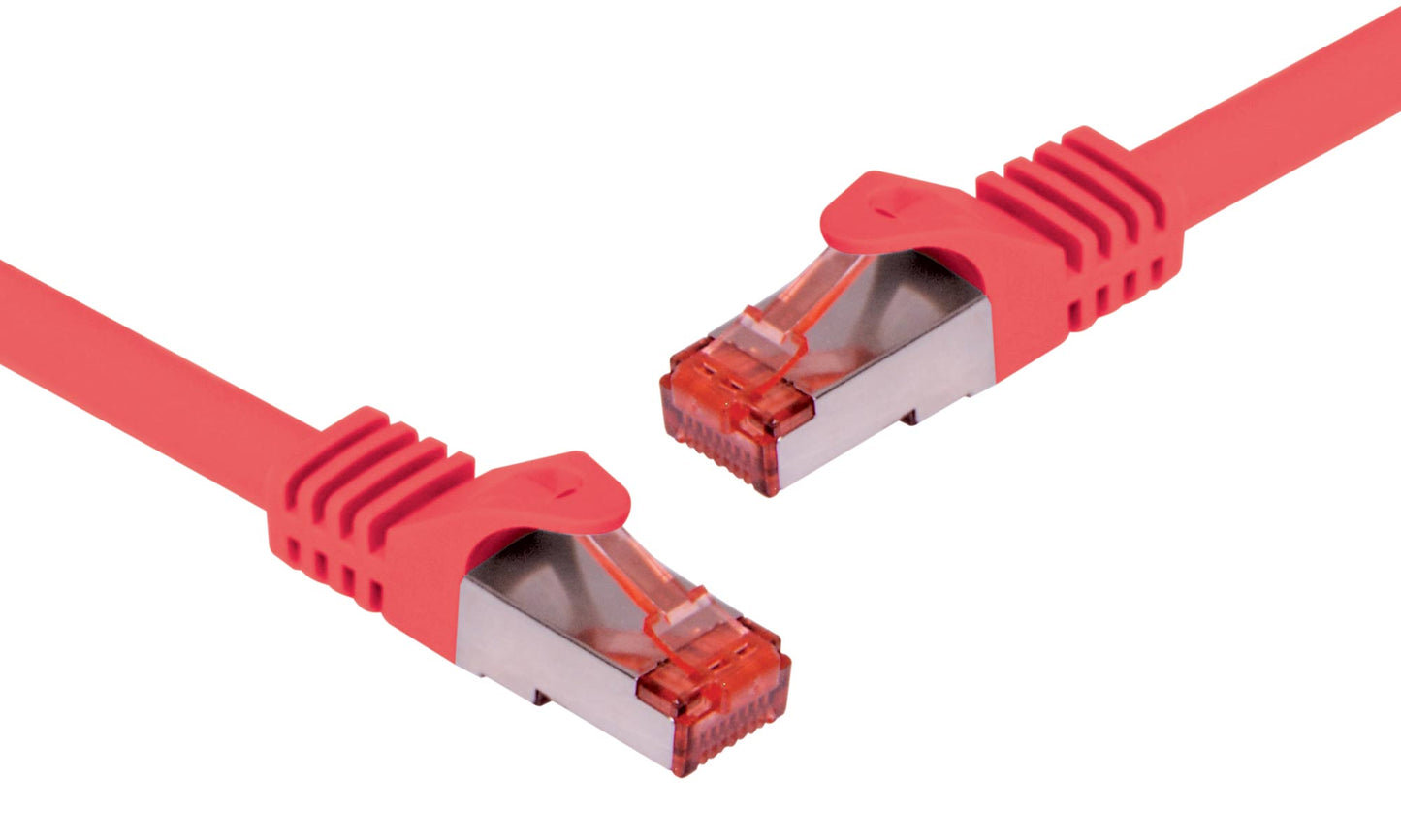 Ethernet Patch Cable Cat6a SSTP Red 0.5m P1642A