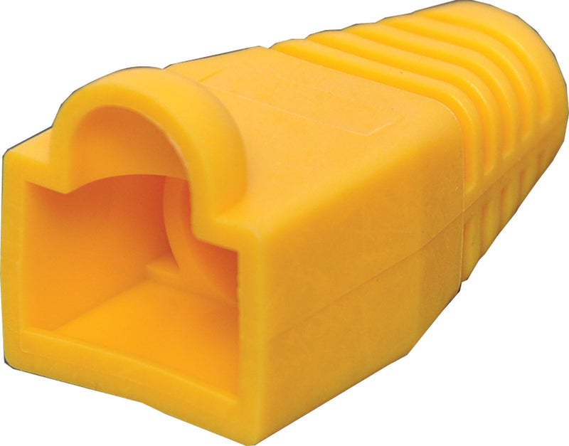 RJ45 Rubber Boots Yellow Pk100 P1856A