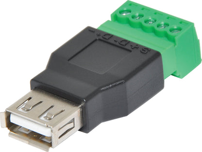 USB & SD USB-A Female Socket to 5-Pin Terminal Block P1979