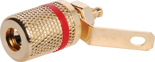 Banana & Binding Gold Plated Low Profile Binding Post Red P2000