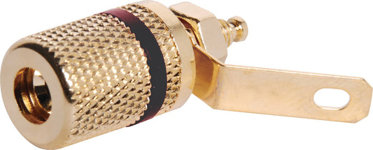 Banana & Binding Gold Plated Low Profile Binding Post Black P2001