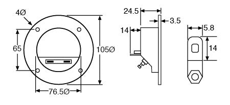 Speaker Terminal Binding Post Gold Round 2 Way P2017