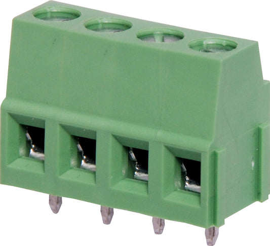 Screw Terminal 4 Way 5mm PCB Mount Terminal Block P2026A