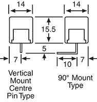 Screw Terminals  4 Way Right Angle PCB Mount Terminal P2080