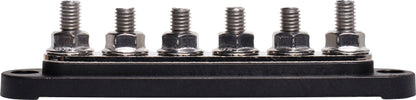 DC Power Connectors Busbar 6 Way 300a M8 Stud Bolt Down Black P2163
