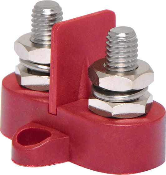 DC Power Connector Dual Red M8 Power Distribution Post P2175
