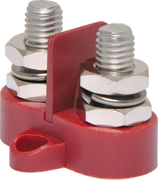 DC Power Connector Dual Red M10 Power Distribution Post P2177