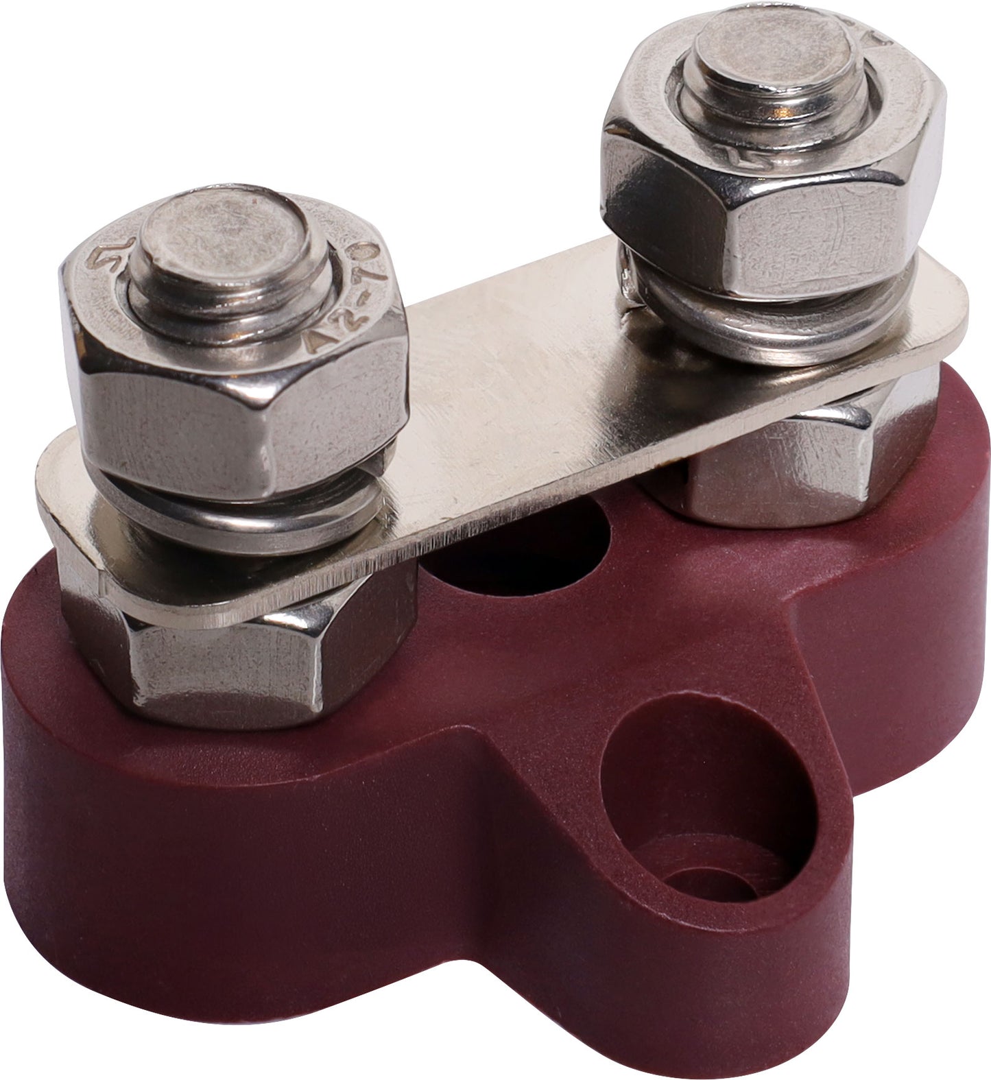 DC Power Connectors Dual Red M8 Power Distribution Post with Bridge Plate P2180A