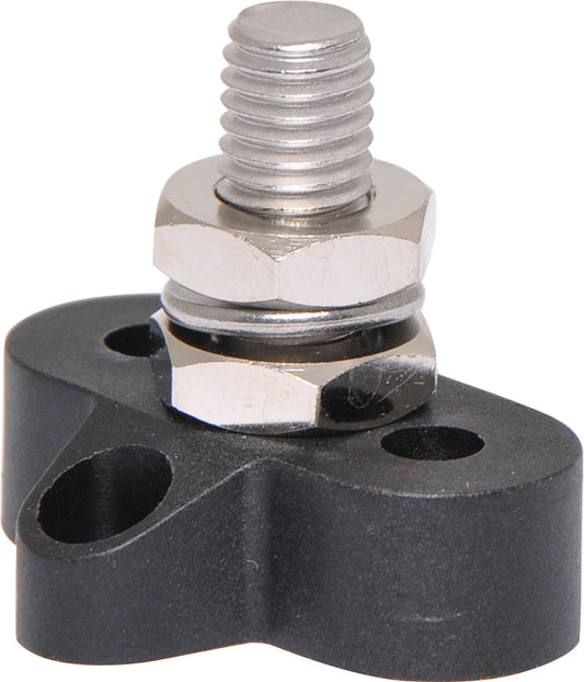 DC Power Connector Single Black M10 Power Distribution Post P2183