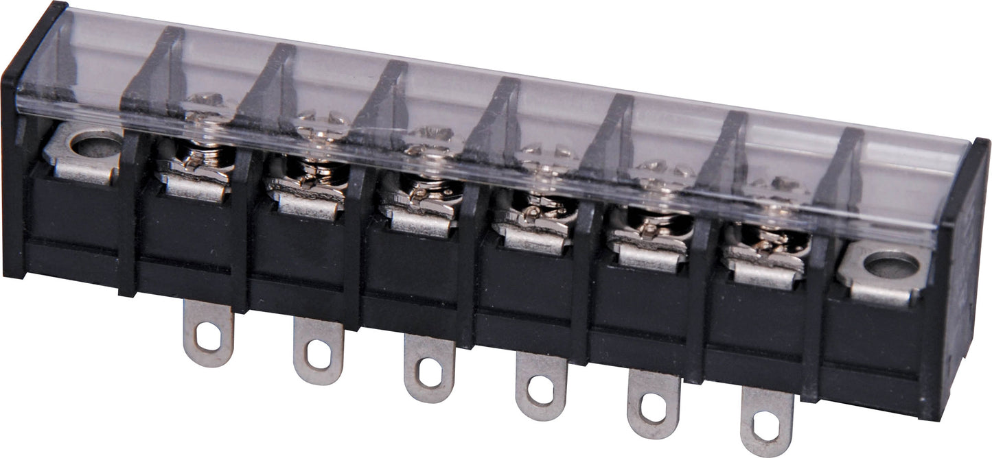 Screw Terminal 6 Way Barrier Terminal With Cover P2206