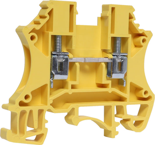 DIN Rail Terminal 20A 2.5mm Yellow P2395