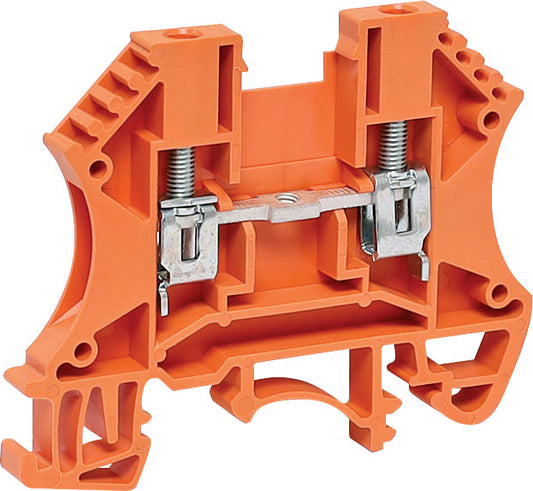 DIN Rail Terminal 25A 2.5mm Orange P2401