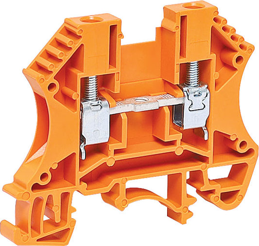 Screw Terminal 35A 4mm OrangeDIN Rail Terminal P2402