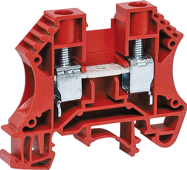 Screw Terminals 45A 6mm Red DIN Rail Terminal P2405