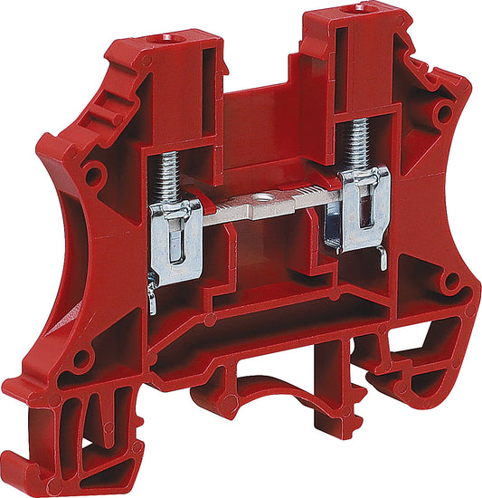 DIN Rail Terminal 25A 2.5mm Red P2407
