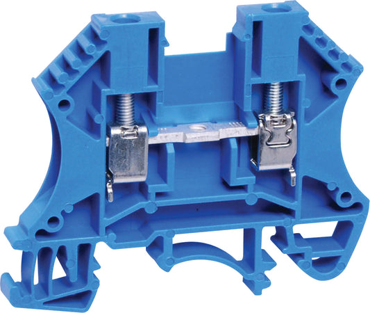 DIN Rail Terminal 25A 2.5mm Blue P2410