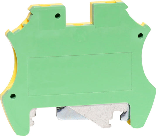 Screw Terminal 35A 4mm Green/Yellow DIN Rail Terminal P2415