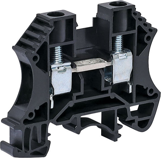 Screw Terminals 45A 6mm Black DIN Rail Terminal P2416
