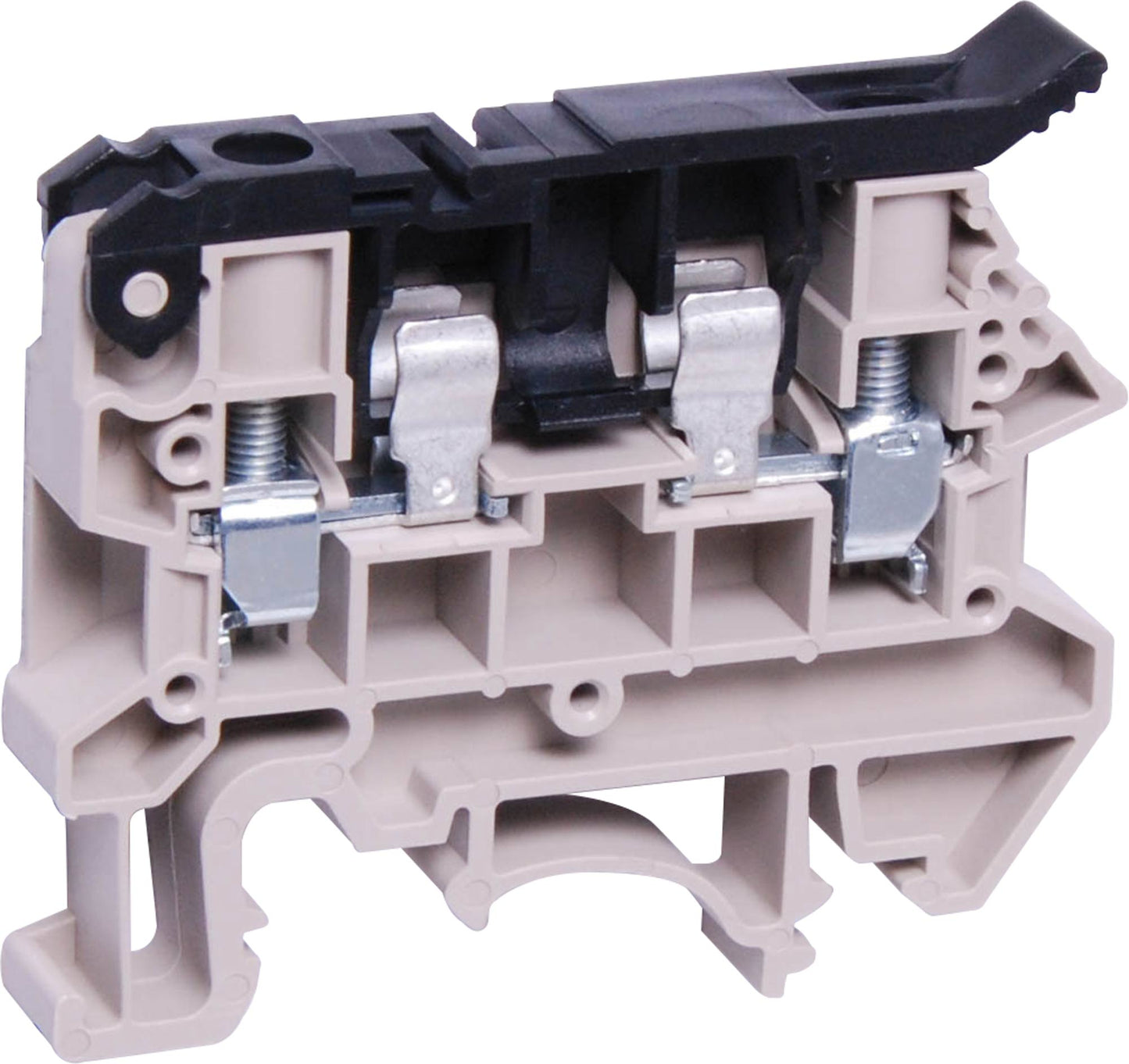 Screw Terminal 35A 4mm Grey Fused DIN Rail Terminal P2423