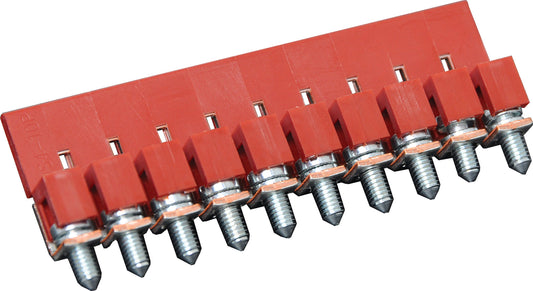 Screw Terminal Shorting Link For 25A DIN Rail Terminals Red P2463