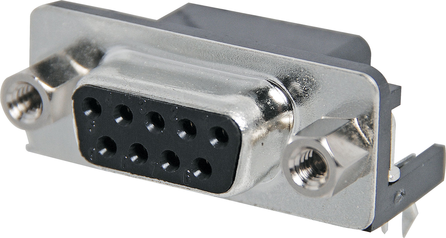 D-Sub Connector DE9 Female PCB Mount 90 Deg. P3030