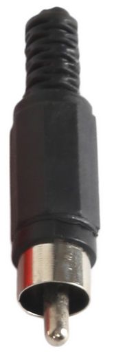 Plug RCA Black Plastic P351BK