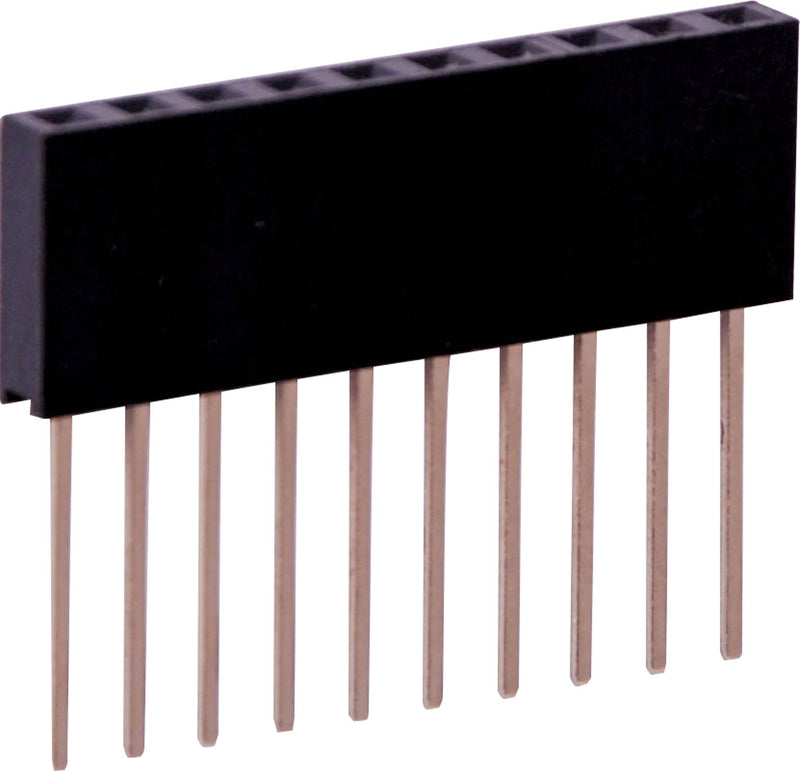 Header Socket 1 x 10 Pin 11mm Stackable P5382