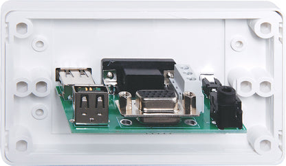 Wall Plate VGA Dual Cover - Vertical Plug Connect P5944