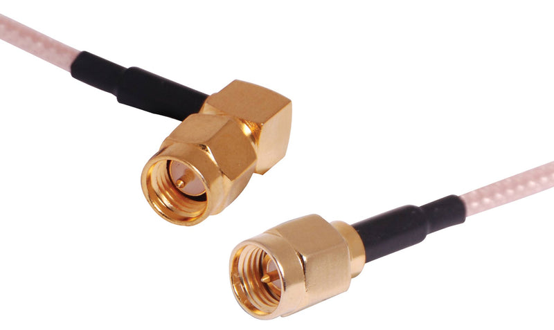 Coaxial Cable SMA Male to SMA Right Angle Male RG316 1m P6130