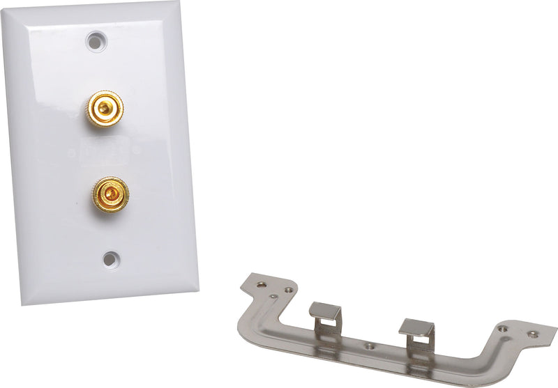 Wallplate 2 x Binding Post Economy Speaker P6810A