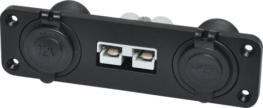 DC Power Connectors Panel Mount Anderson Style With Car Accessory / USB P7812