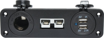 DC Power Connectors Panel Mount Anderson Style With Car Accessory / USB P7812