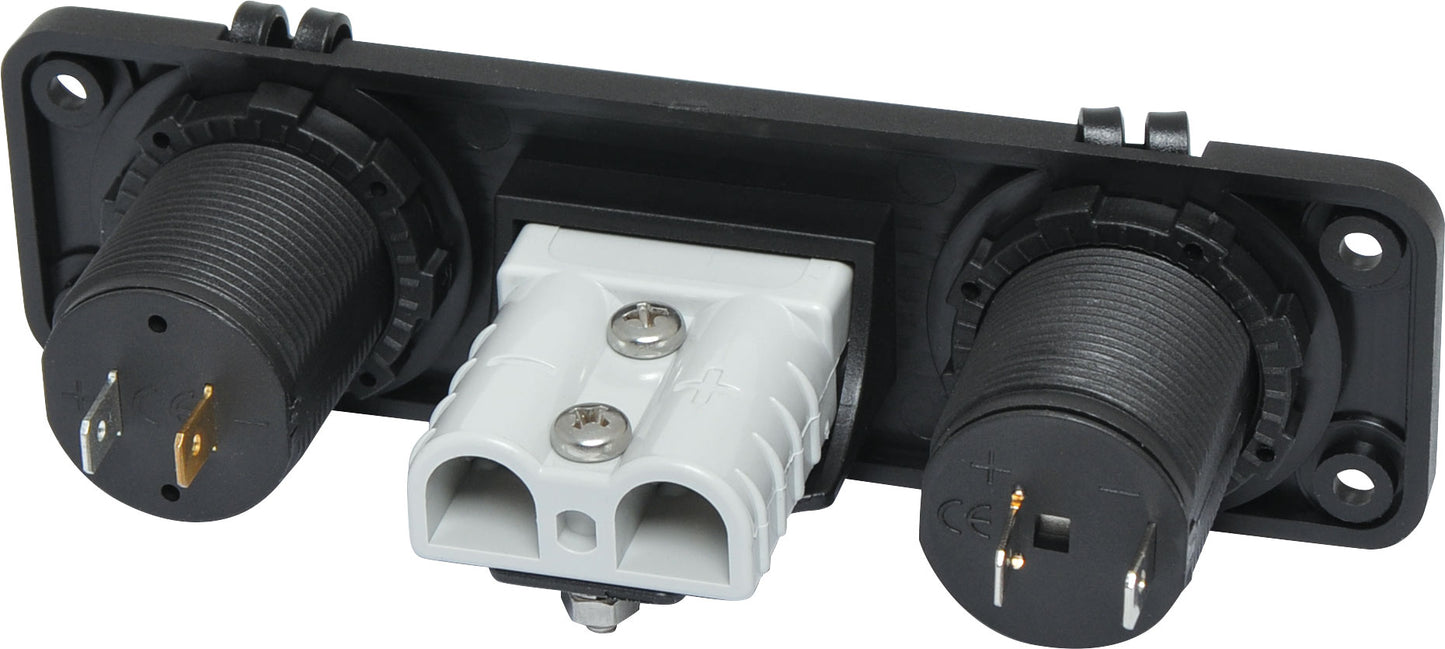 DC Power Connectors Panel Mount Anderson Style With Car Accessory / USB P7812