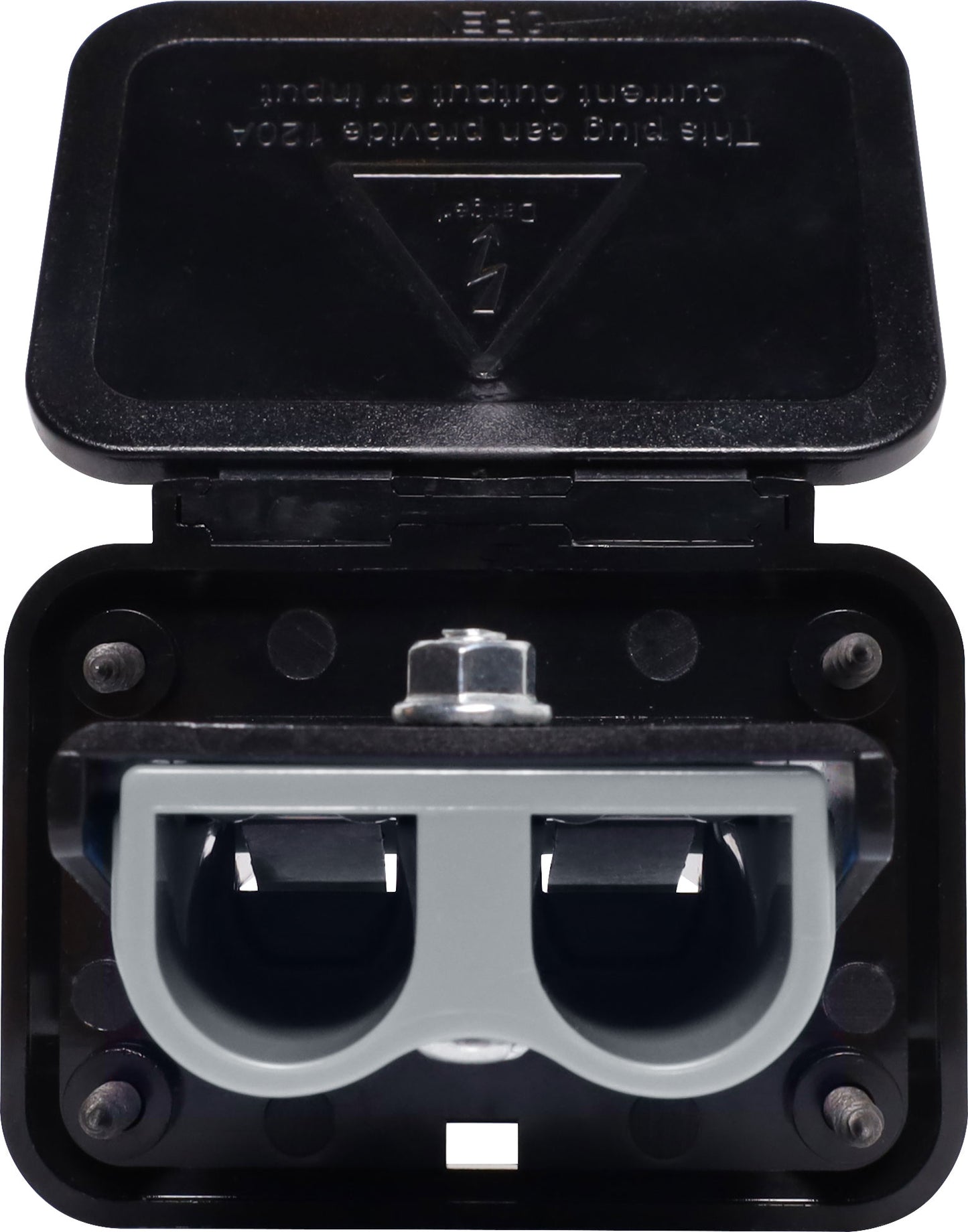 DC Power Connectors Panel Mount SB120 Anderson Style Connector With Flip Up Cover P7814