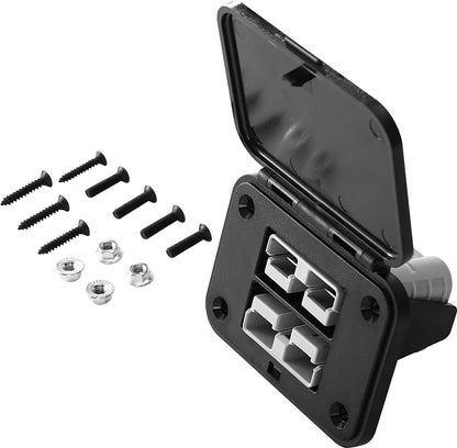 DC Power Connectors Panel Mount Dual 50A Anderson Style Connector With Cover P7816