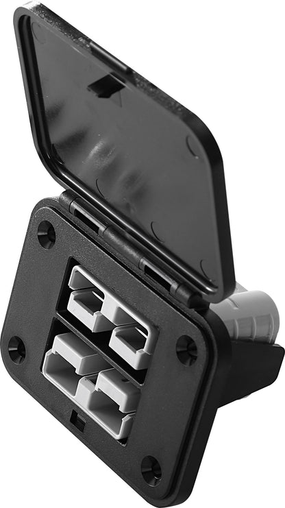 DC Power Connectors Panel Mount Dual 50A Anderson Style Connector With Cover P7816