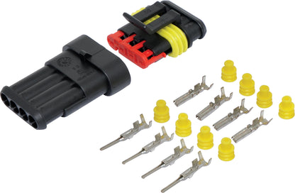 DC Power Connector Weatherproof Multipole DC Connector 4 pole 14A P7894