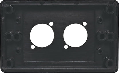 Wall Plate For Dual D Series Connectors Black P8023