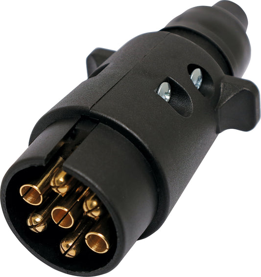DC Power Connectors Large 7 Pin Round Trailer Plug P8086