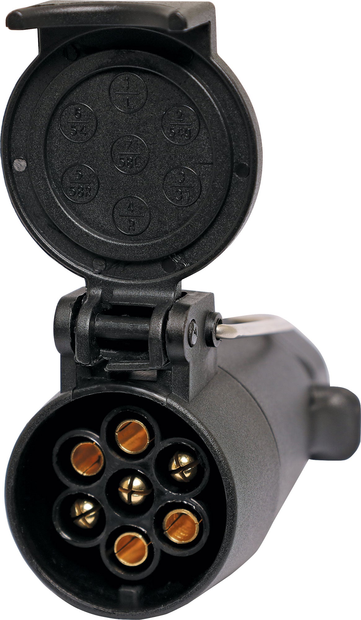 DC Power Connectors Large 7 Pin Round Trailer Socket P8087