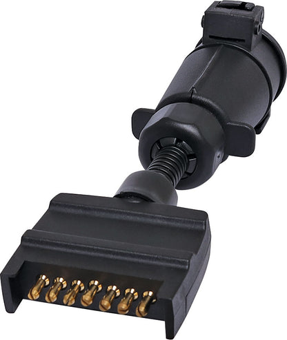 DC Power Connector 7 Pin Flat Plug To Large 7 Pin Round Socket Adapter P8089