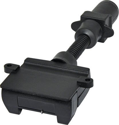 DC Power Connector 7 Pin Round to 7 Pin Flat Trailer Adapter P8091