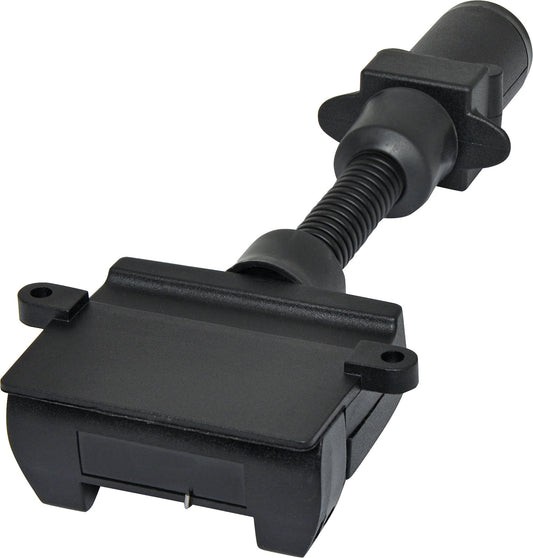 DC Power Connector 7 Pin Round to 7 Pin Flat Trailer Adapter P8091