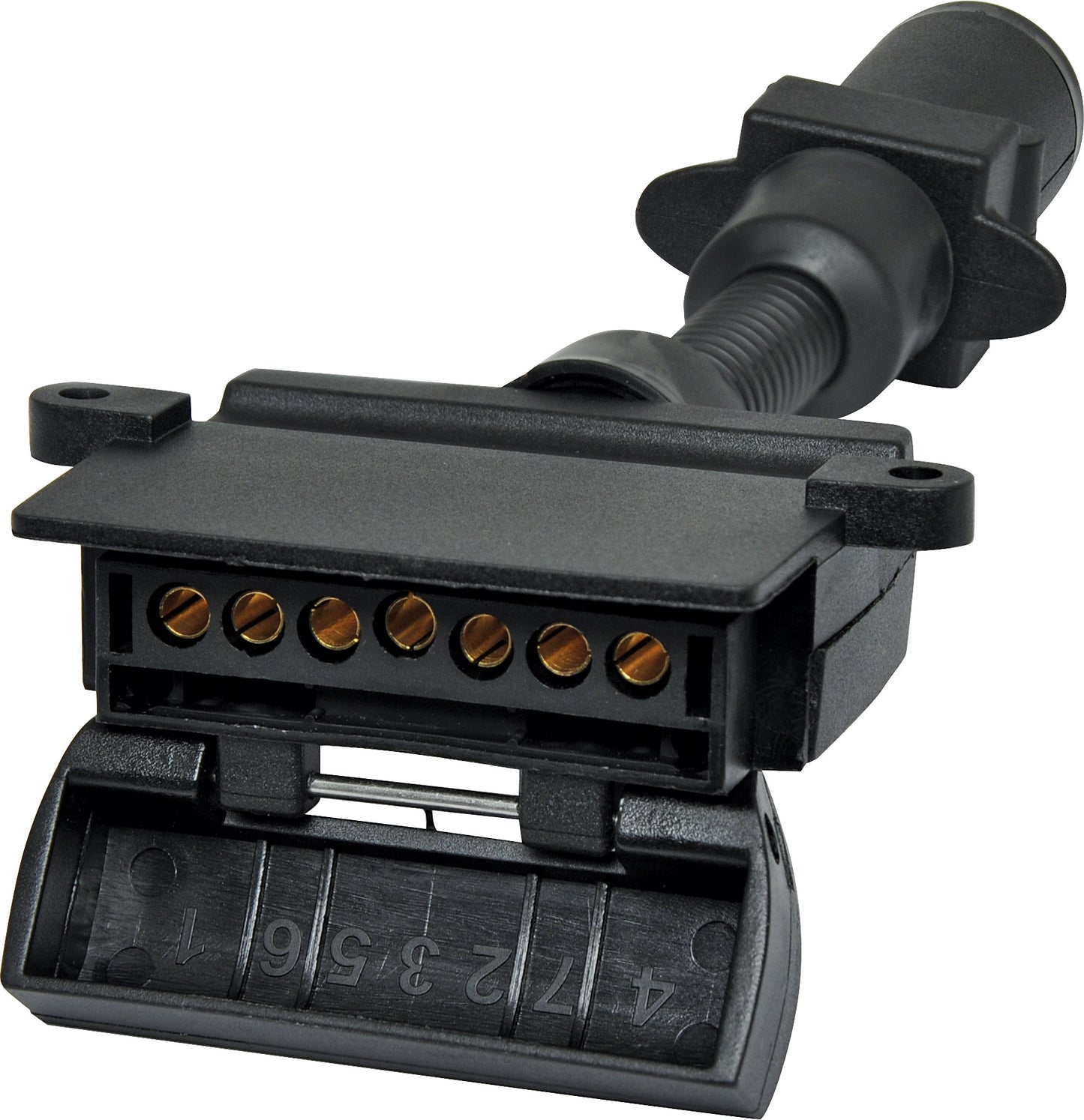 DC Power Connector 7 Pin Round to 7 Pin Flat Trailer Adapter P8091