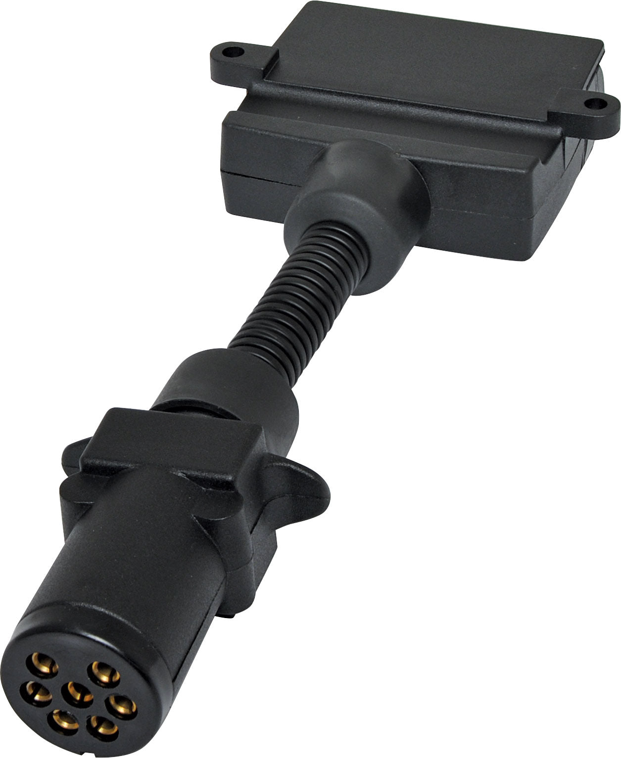 DC Power Connector 7 Pin Round to 7 Pin Flat Trailer Adapter P8091