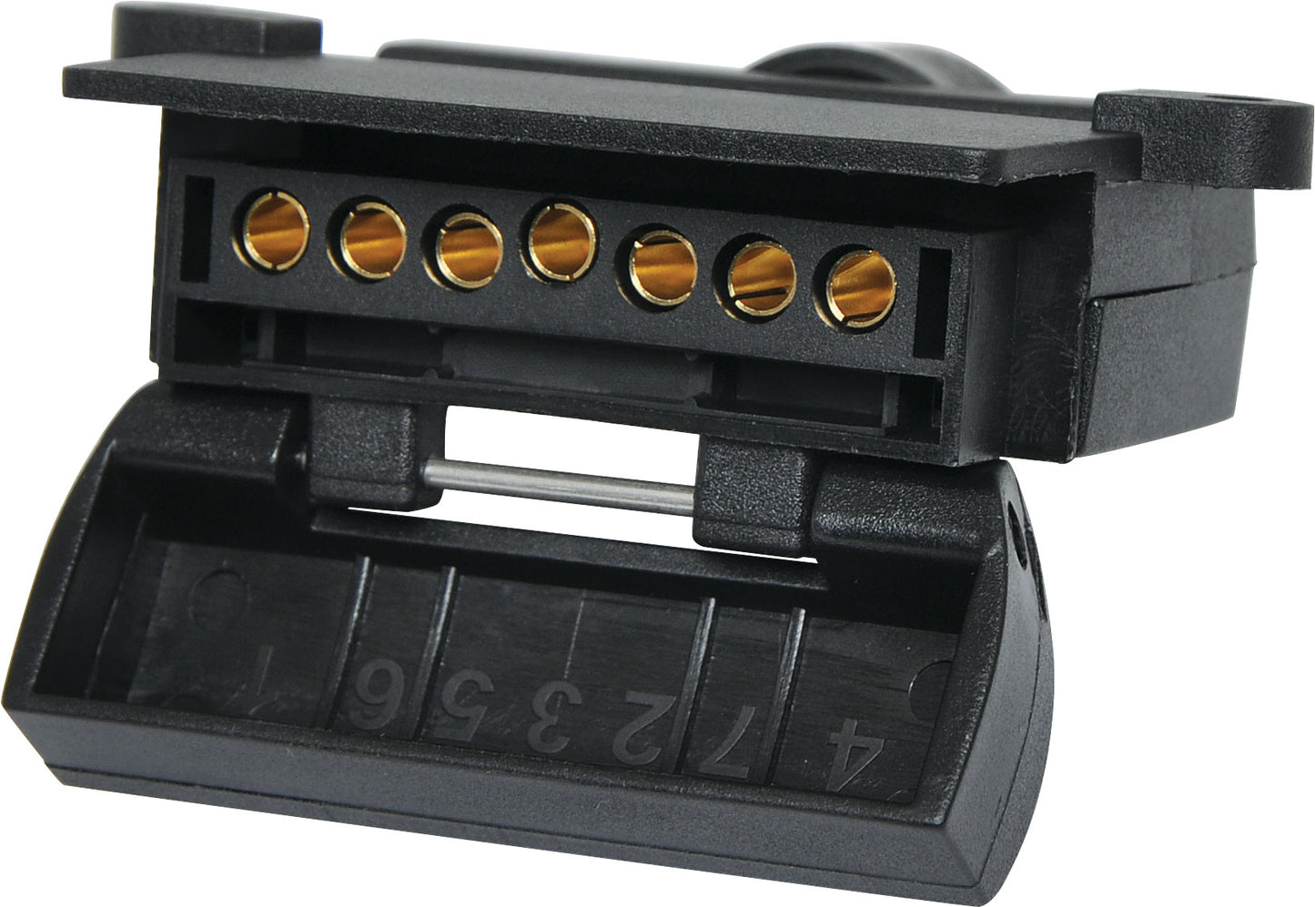 DC Power Connector 7 Pin Flat Trailer Socket Chassis Mount P8093